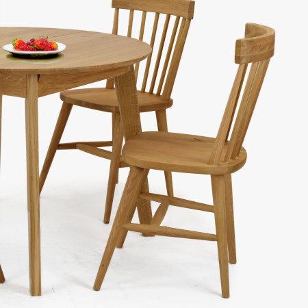 Dubová dřevěná retro židle