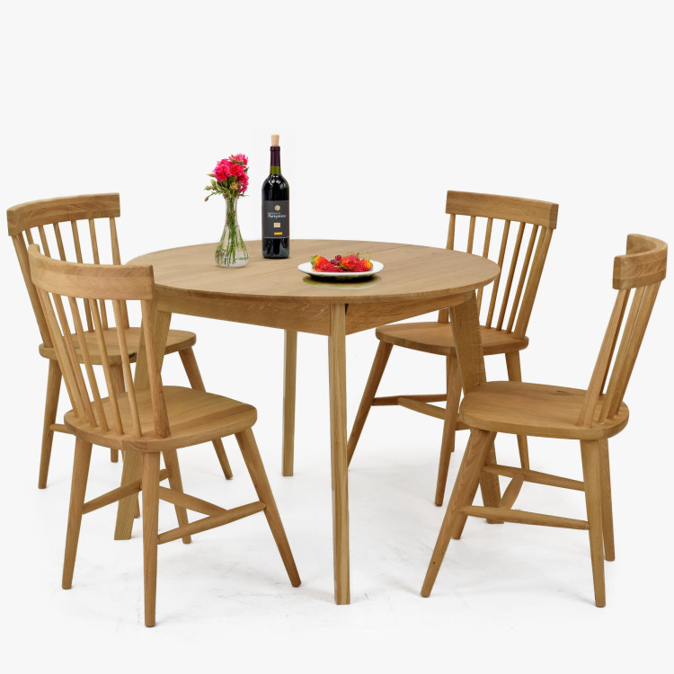 Dubová dřevěná retro židle