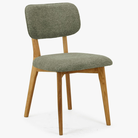 Dubová čaluněná židle - barva zelená