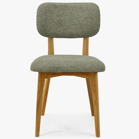 Dubová čaluněná židle - barva zelená