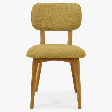 Dubová čaluněná židle - barva žlutá