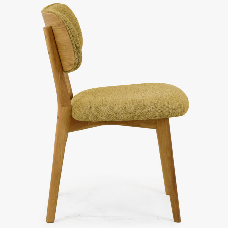 Dubová čaluněná židle - barva žlutá