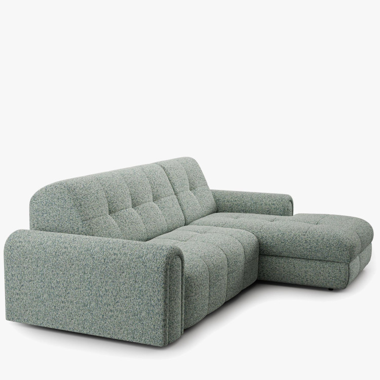 Rohová sedačka s úložným prostorem a funkcí spaní, prava