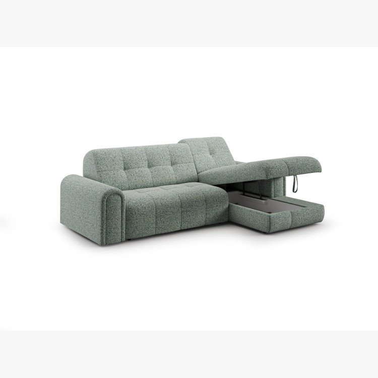 Rohová sedačka s úložným prostorem a funkcí spaní, prava