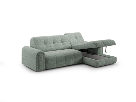Rohová sedačka s úložným prostorem a funkcí spaní, prava