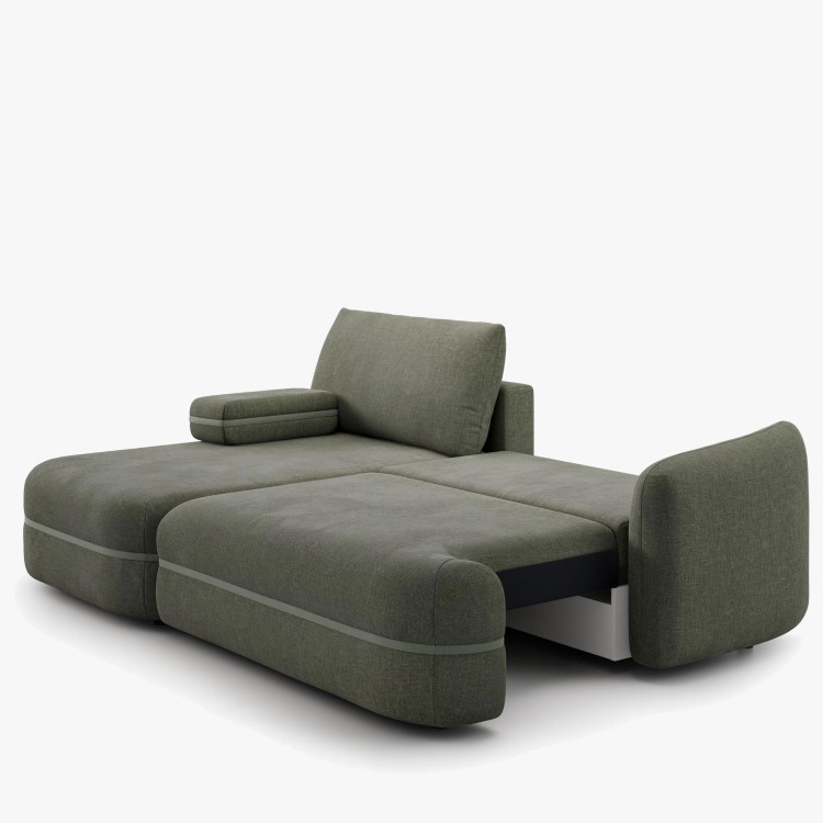 Menší retro rohová sedačka s funkcí spaní, levá