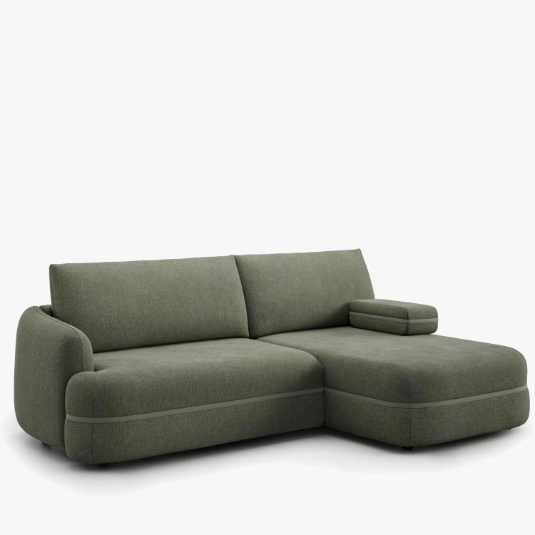 Menší retro rohová sedačka s funkcí spaní, pravá