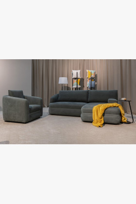 Menší retro rohová sedačka s funkcí spaní, pravá 2