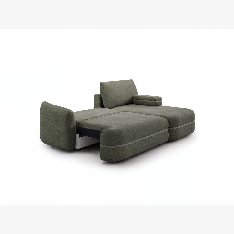 Menší retro rohová sedačka s funkcí spaní, pravá