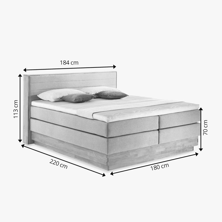 Postel boxspring s úložným prostorem, Moneta 180 hnedá