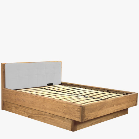 Postel z masivu dub s úložným prostorem , Texas 160 cm