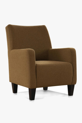 Polstersessel Stoff Espresso mit Holzbeinen Buche