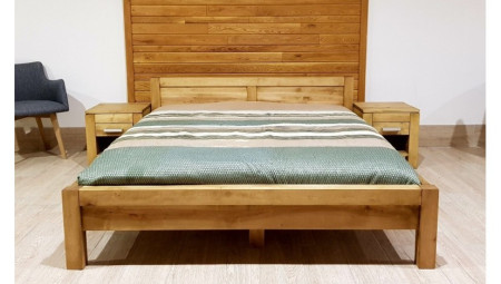 Postel z masivu buk barva Antik 120 x 200 cm