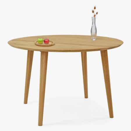 Dubový kulatý stůl o průměru 120 cm
