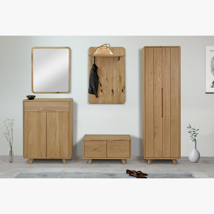 Massivholz Flurschrank Weiß Eiche Skandinavisches Design