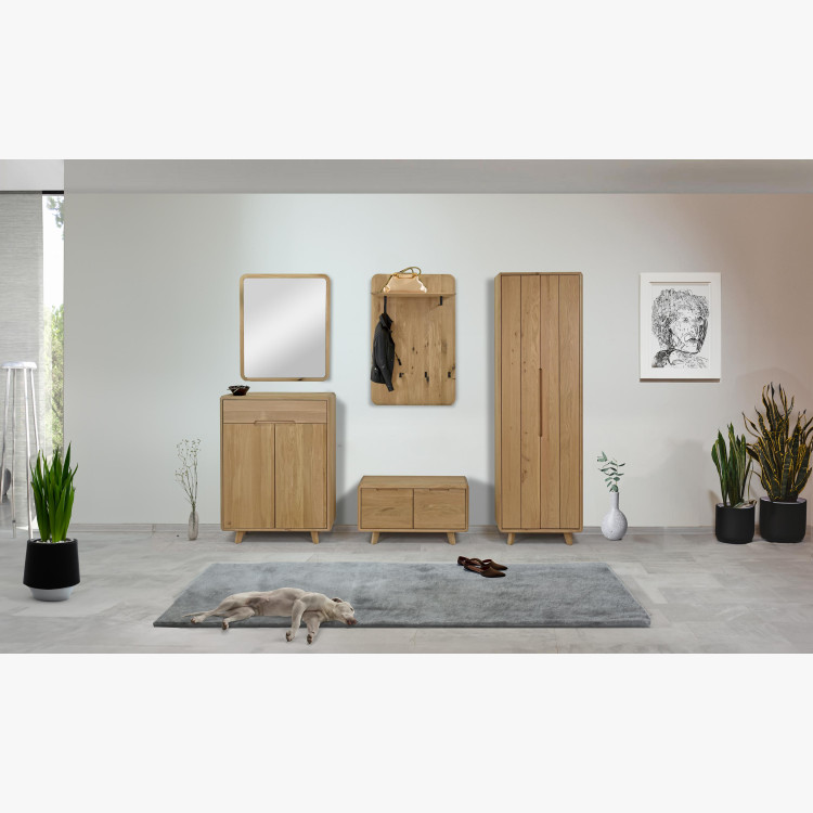 Massivholz Flurschrank Weiß Eiche Skandinavisches Design