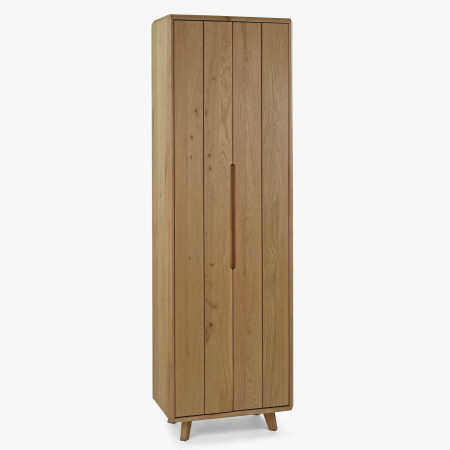 Massivholz Flurschrank Weiß Eiche Skandinavisches Design