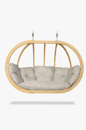 Velke houpací křeslo krémová