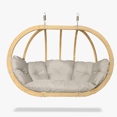 Velke houpací křeslo krémová