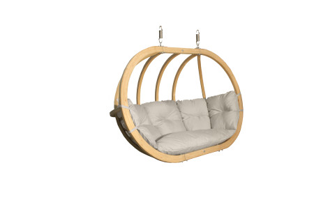 Velke houpací křeslo krémová