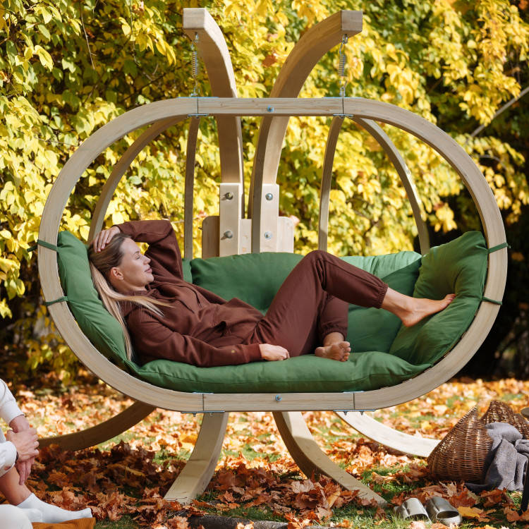 Velke houpací křeslo zelené