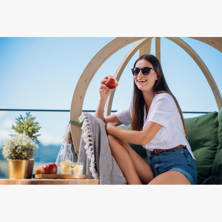 Houpací křeslo zelené