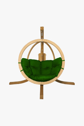 Houpací křeslo s konstrukcí, zelená