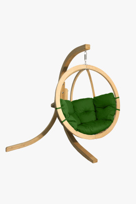 Houpací křeslo s konstrukcí, zelená 2