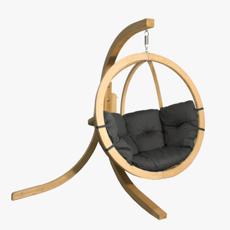 Houpací křeslo s konstrukcí, grafit