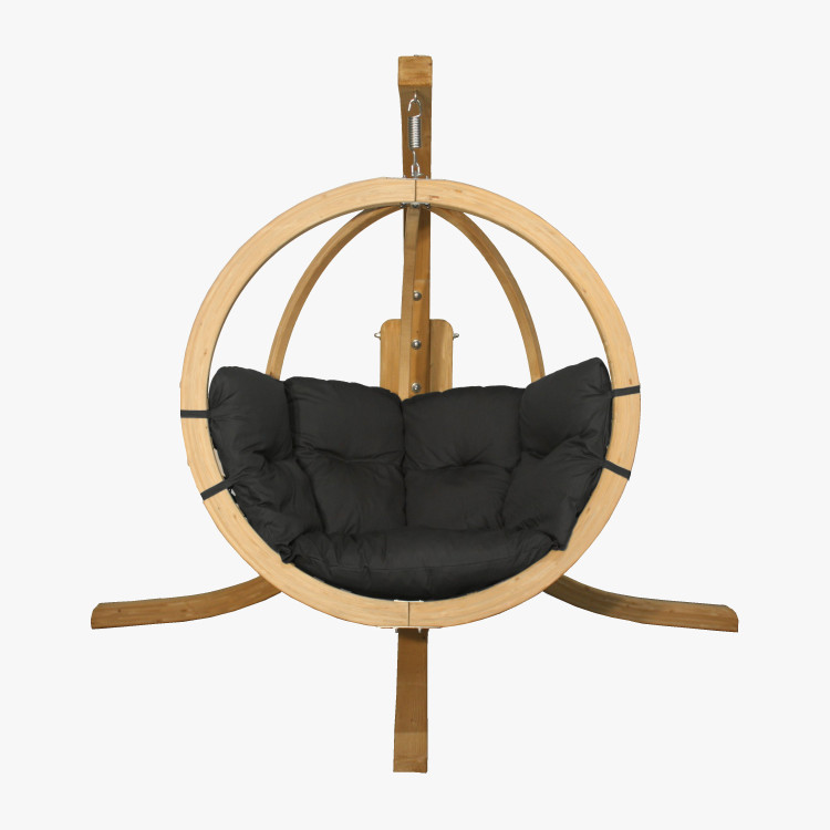 Houpací křeslo s konstrukcí, grafit