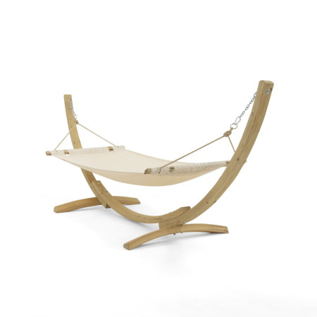 Hamak s dřevěnou konstrukcí , kremový