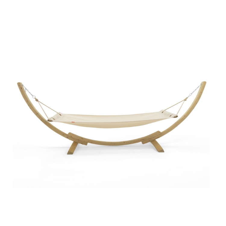 Hamak s dřevěnou konstrukcí , kremový