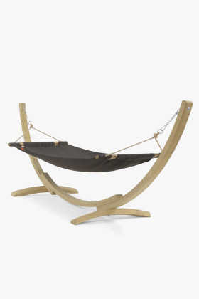 Hamak s dřevěnou konstrukcí , barva grafit