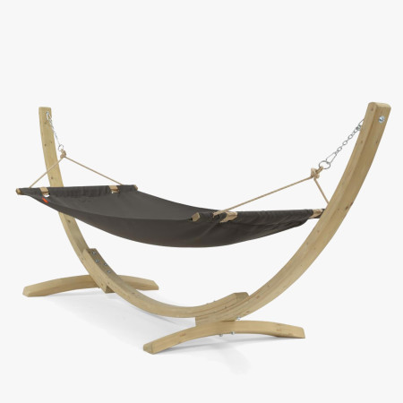 Hamak s dřevěnou konstrukcí , barva grafit