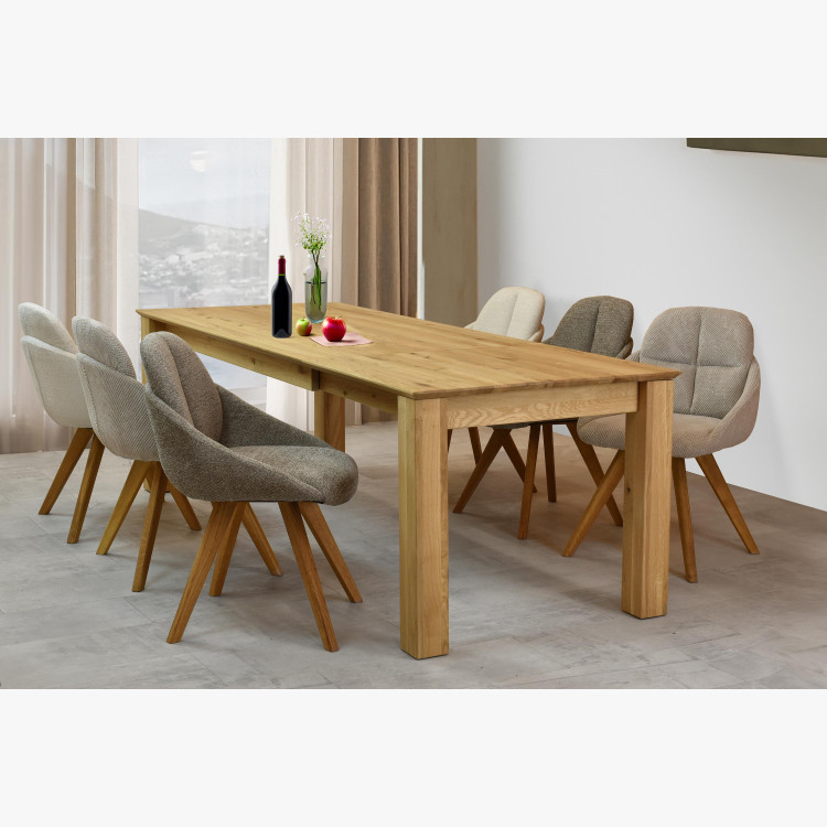 Dřevěný rozkládací stůl 200 x 100 cm, + 100 cm