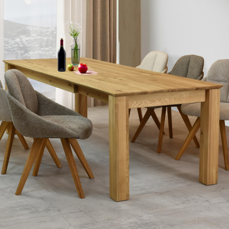 Dřevěný rozkládací stůl 200 x 100 cm, + 100 cm