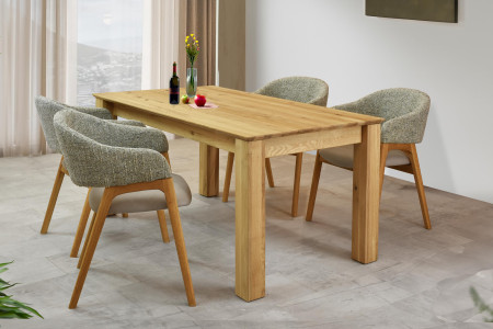 Dřevěný rozkládací stůl 200 x 100 cm, + 100 cm