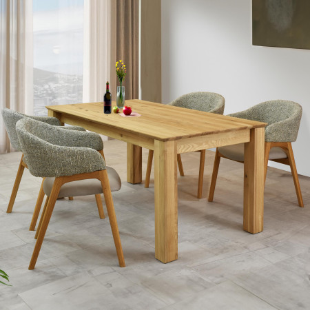 Dřevěný rozkládací stůl 200 x 100 cm, + 100 cm