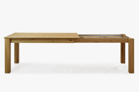 Dřevěný rozkládací stůl 200 x 100 cm, + 100 cm