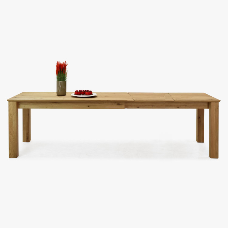 Dřevěný rozkládací stůl 200 x 100 cm, + 100 cm