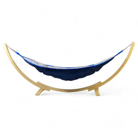 Hamak LUX s dřevěnou konstrukcí , barva modrá