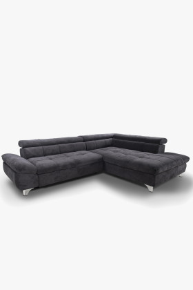 Modernes Ecksofa aus Holz mit Polsterung in Beige