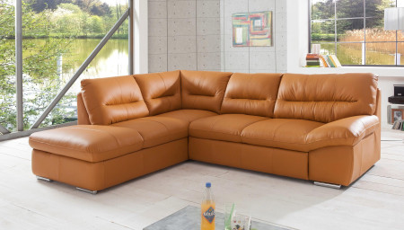 Rohová sedací souprava - pravá kůže, roh v levo - výber barvy