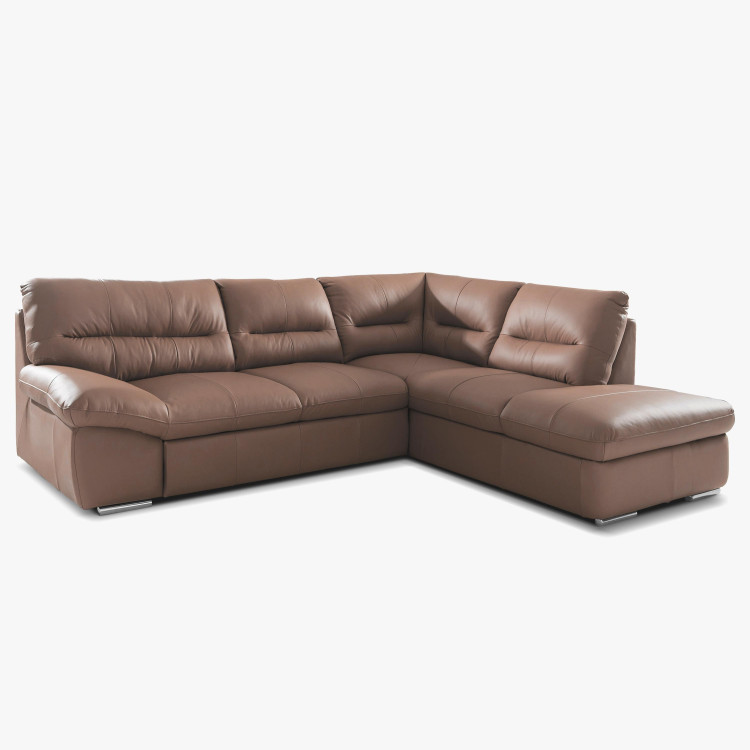 Rohová sedací souprava - pravá kůže, roh v pravo - výber barvy