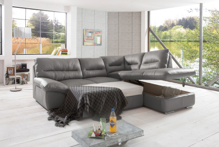 Rohová sedací souprava - pravá kůže, roh v pravo - výber barvy