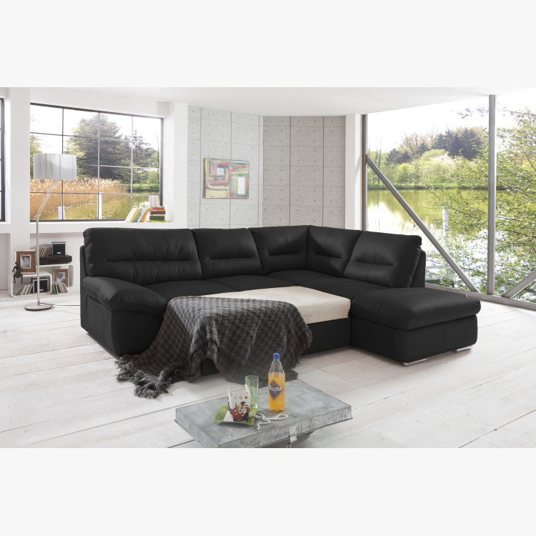 Rohová sedací souprava - pravá kůže, roh v pravo - výber barvy