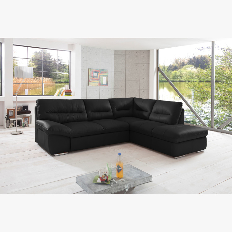 Rohová sedací souprava - pravá kůže, roh v pravo - výber barvy