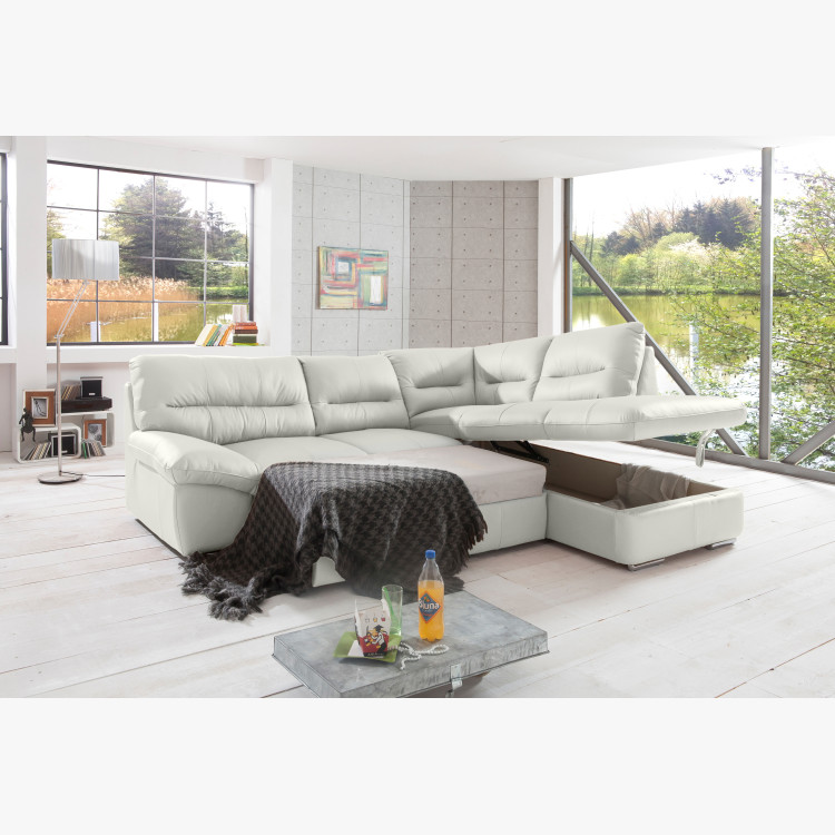 Rohová sedací souprava - pravá kůže, roh v pravo - výber barvy