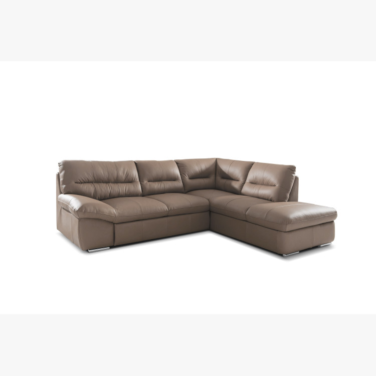 Rohová sedací souprava - pravá kůže, roh v pravo - výber barvy