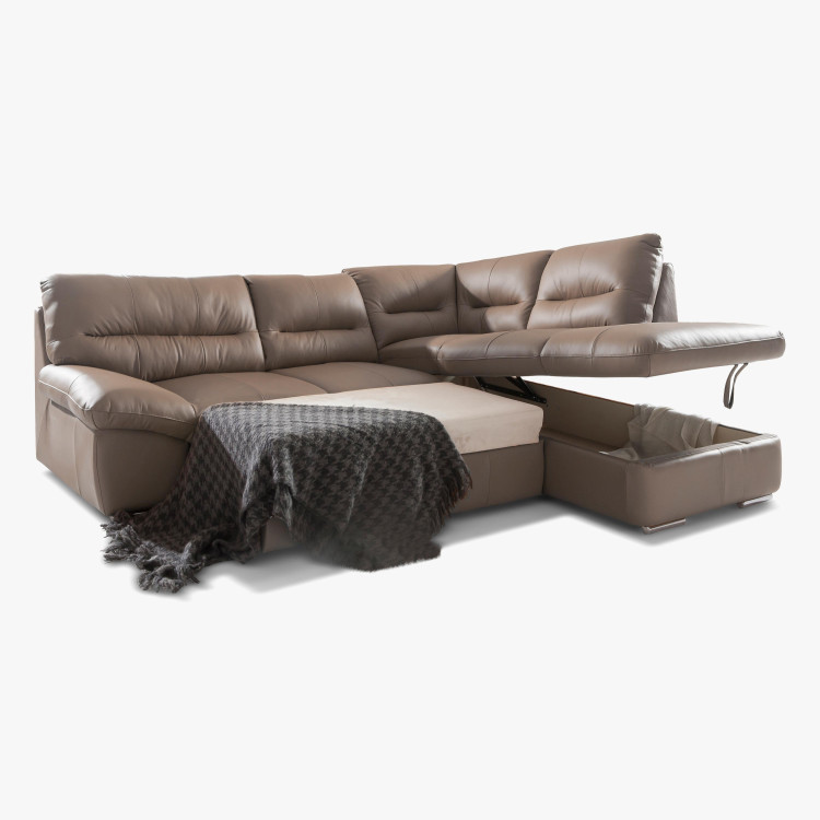 Rohová sedací souprava - pravá kůže, roh v pravo - výber barvy